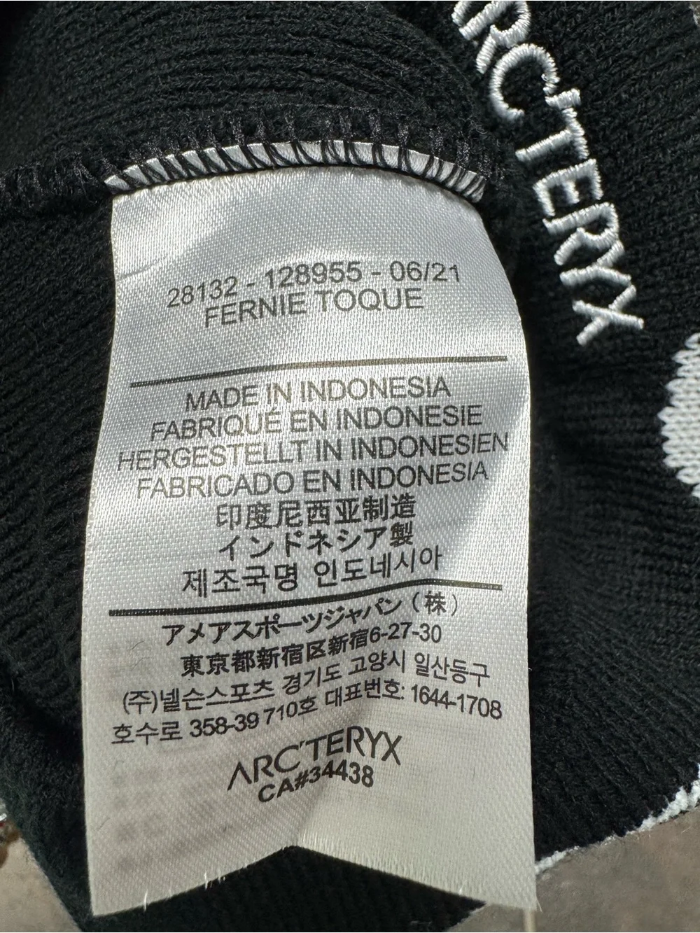 Arc'teryx Bird Head Toque Beanie Knit Hat Logo Orca Monochrome Black White NEW